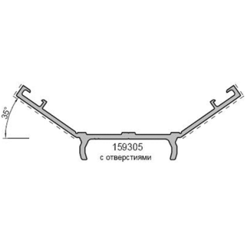 Планка прижимная ALUMARK 35 гр (симметричная) 6м Белый RAL 9016