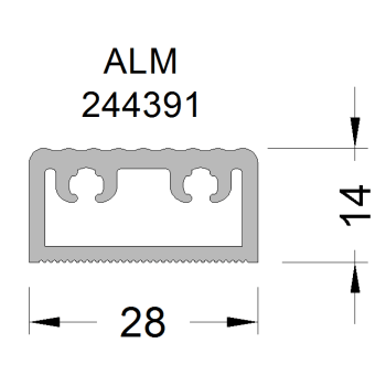 Порог ALUMARK 28/14 мм 6м Белый RAL9016