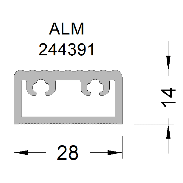 Порог ALUMARK 28/14 мм 6м Белый RAL9016