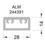 Порог ALUMARK 28/14 мм 6м Белый RAL9016