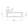 Профиль 45/9  для рамочных фасадов FIRMAX 5800 мм, золото