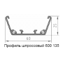Профиль на импост, длина 6 м, алюминий, неокрашенный