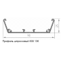 Профиль на импост, длина 6 м, алюминий, неокрашенный