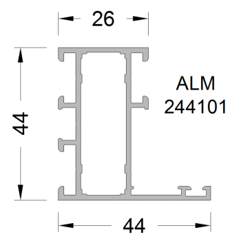 Рама оконная ALUMARK 44/26 мм 6м Белый RAL9016