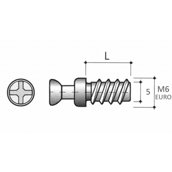 TI18 Дюбель для полкодержателя PRM0092, L=7.5 мм, цинк, цинк. покр.-2