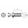 TI18 Дюбель для полкодержателя PRM0092, L=7.5 мм, цинк, цинк. покр.