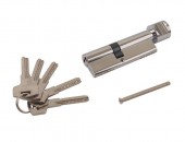 Цилиндр профильный ELEMENTIS 40(ключ)/50(ручка) ЦАМ, 5 перфорированных ключей, никелированный
