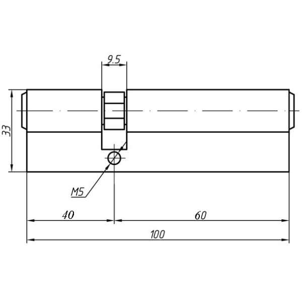 Цилиндр профильный MAXBAR 847/K 40-60, никелированный-3