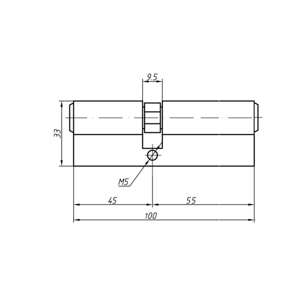 Цилиндр профильный MAXBAR 847/K 45-55, никелированный-3