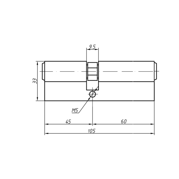 Цилиндр профильный MAXBAR 847/K 45-60, никелированный-3