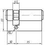 Цилиндр профильный MAXBAR 848/K 10-35, никелированный