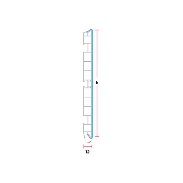 Цоколь кухонный ALPHALUX, H=100мм, L=4м, зеркальный, пластик+алюминиевая фольга-1