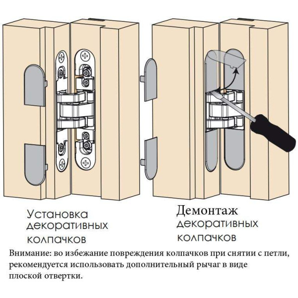Накладка декоративная для скрытых петель, 120x23 мм, алюминий, серебро матовое-5