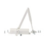 Доводчик MAXBAR 100 Size2/3/4 с тягой, Белый RAL9016