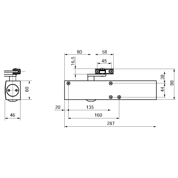 Доводчик GEZE TS 4000 EN1-6, без тяги, Белый RAL9016-4