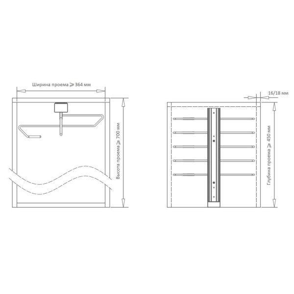 FIRMAX Вешало для брюк, потолочное крепление, 364х425х145 (ШхГхВ), серый-1