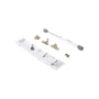 Газовый подъемник мебельный Firmax 50N 1,6-2,5кг (комплект из 4 частей + саморезы), белый