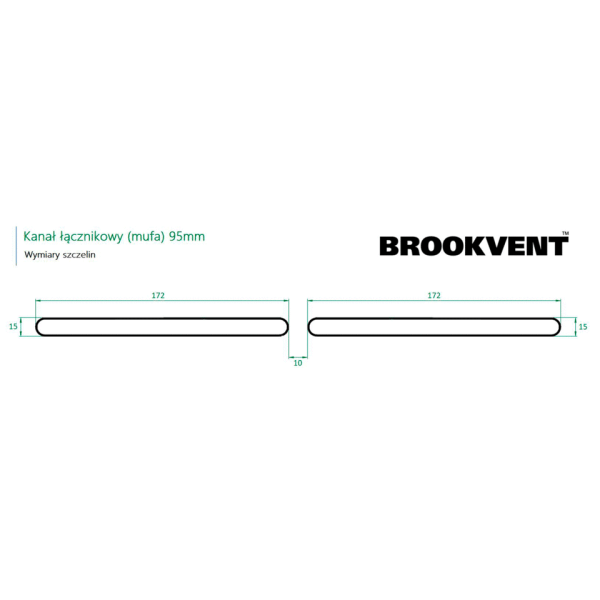 Канал дистанционный для установки клапанов Brookvent, 95 мм, черный-1