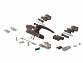 Комплект поворотный V.01 (ручка, петли, запоры, микровентиляция), коричневый RAL8017, 01184490K