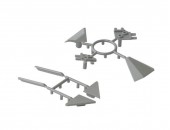 Комплект соединителей треугольного пристеночного бортика ALPHALUX(6частей), пластик, серый