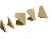 Комплект соединителей треугольного пристеночного бортика FIRMAX, бежевый №11, пластик