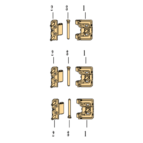 Комплект петель на створку FS 27/48 B TS-4