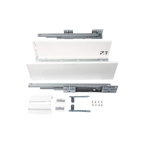 Комплект ящика Firmax Smartline, длина 450 мм, высота 135 мм, Push-to-Open, белый-3