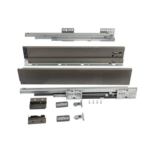 Комплект ящика Firmax Smartline, длина 450 мм, высота 84 мм, Push-to-Open, серый-4