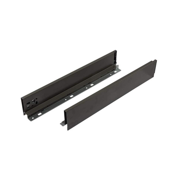 Комплект ящика Firmax Smartline, длина 450 мм, высота 84 мм, Push-to-Open, серый-1