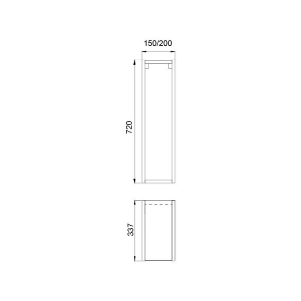 Корпус навесной 15*34*72, 1 полка-2