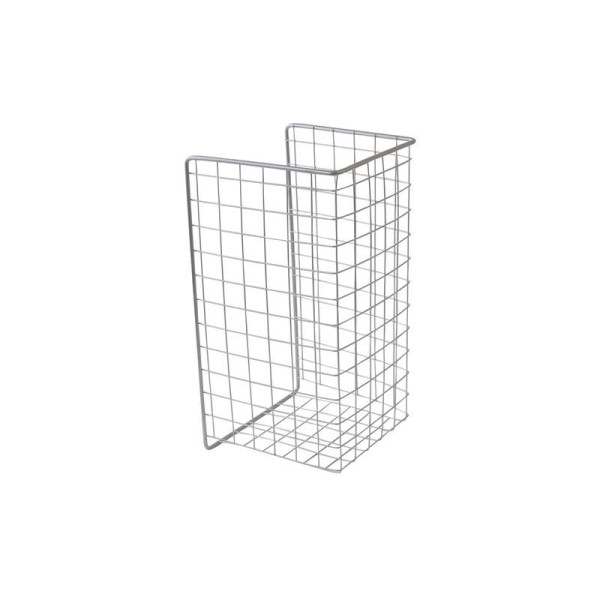 Корзина для белья откидная, в базу 400 мм, 340х525х230 мм (ШхВхГ), 4 крепления, серебристый металлик-2