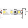 Лента светодиодная 2835/120, 12V, 5м, теплый белый 3000К, IP20, 9.6W/м