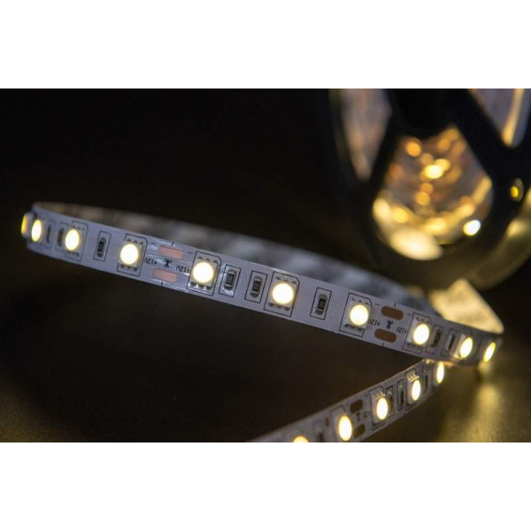 Лента светодиодная 5050/60, 12V, 5м, теплый белый 3000К, IP20, 14.4W/м-1