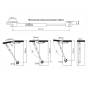 Газовый подъемник мебельный Firmax 100N 3,2-3,5кг (комплект из 4 частей + саморезы)