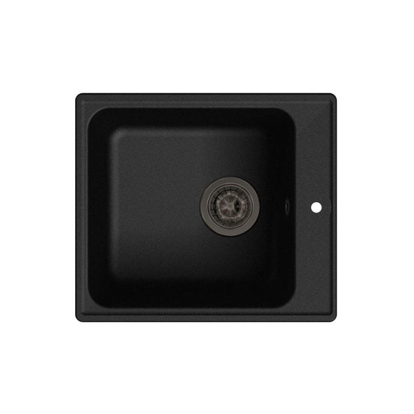 Мойка врезная GF-QUARZ (Z17) 42х48см, цвет черный, кварц