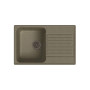 Мойка врезная с крылом GF-QUARZ (Z78) 74х48см, цвет песочный, кварц