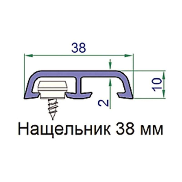 Наличник Exter 38х10мм темный дуб (Renolit 2052-089) 6,0 м-2