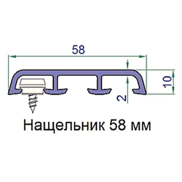 Наличник Exter 58х10мм темный дуб (Renolit 2052-089) 6,0 м-2