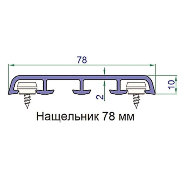 Наличник Exter 78х10мм темный дуб (Renolit 2052-089) 6,0 м-2
