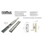 Направляющие шариковые Firmax Soft-Close полного выдвижения, H=45 мм, L=350 мм, цинк (2 части), толщина 1,2*1,2*1,5мм