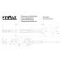 Направляющие шариковые Firmax Soft-Close полного выдвижения, H=45 мм, L=350 мм, цинк (2 части), толщина 1,2*1,2*1,5мм