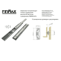 Направляющие шариковые Firmax Soft-Close полного выдвижения, H=45 мм, L=500 мм, цинк (2 части), толщина 1,2*1,2*1,5мм