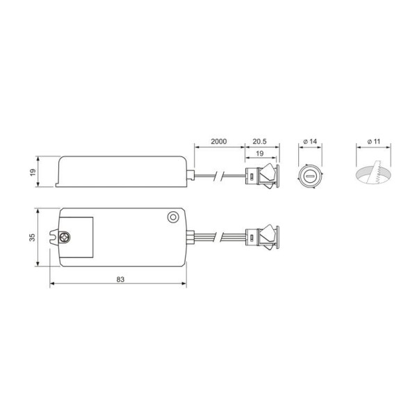 PM-218B Выключатель инфракрасный на открывание двери, D-14мм, AC220V, 250W-2