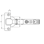 Петля для накладных дверей Firmax Click-on без пружины, угол открывания 100°, 48мм