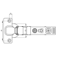 Петля Firmax для угловых дверей 30° Click-on Soft-Close, угол открывания 100°,48мм,шуруп