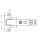 Петля Firmax для угловых дверей 90 Click-on Soft-Close, угол открывания 100 ,48мм,шуруп