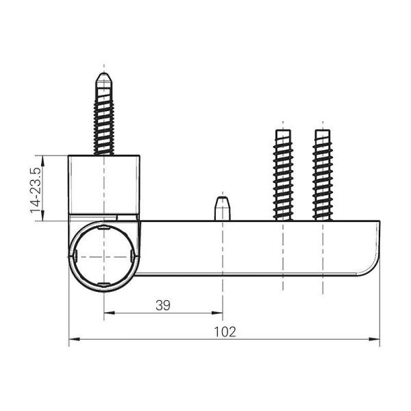 Петля дверная Roto Solid 150 P (110 кг), 17-20,5 мм RAL 9016 E, Белый-3