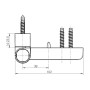 Петля дверная Roto Solid 150 P (110 кг), 17-20,5 мм RAL 9016 E, Белый