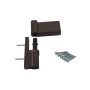 Петля дверная Elementis K-V (15-20 мм), на 120кг., Коричневый, RAL8019