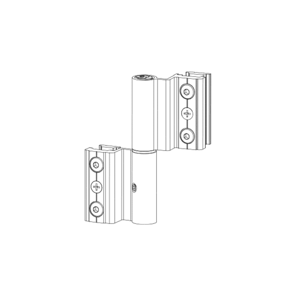 Петля дверная для профиля Alumark S40, двухчастная, неокраш.-3